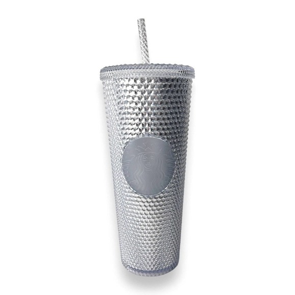 Starbucks Other - NEW Starbucks Bling Platinum Silver Studded Venti Tumbler 24oz Cup Holiday 2019